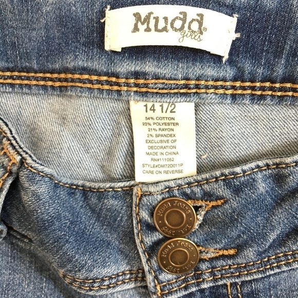 Mudd Low Rise Distressed Denim Blue Jean Shorts - Picture 7 of 13